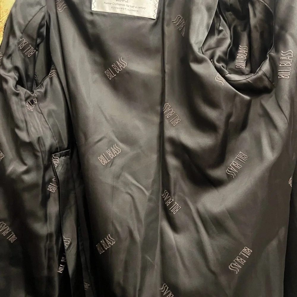 York Furrier Genuine Mink Fur Coat By Bill Blass Mahogany Stand Collar L/XL - Picture 13 of 15